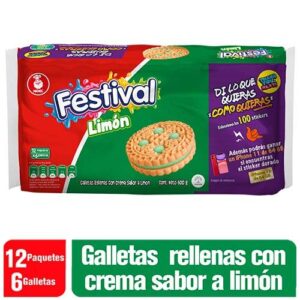 Galletas Festival Limón 12 Paquetes x 6 Galletas