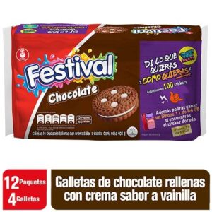 Galletas Festival Choco 12 Paquetes x 4 Galletas