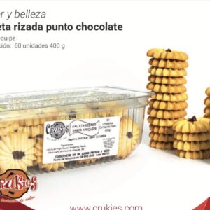 Galleta rizada punto de chocolate x60