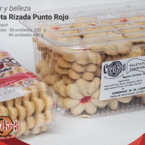 Galleta rizada punto rojo x60