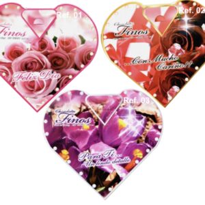 Estuche corazón de rosas